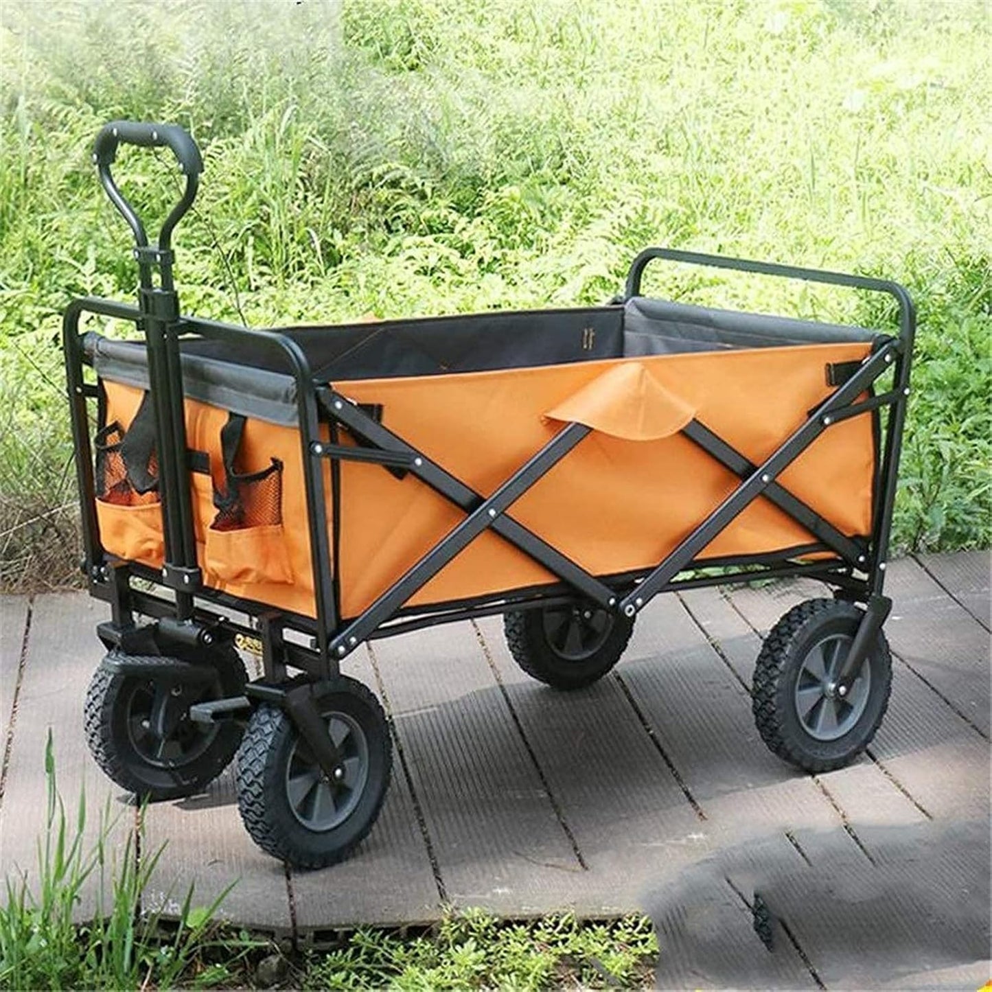 Garden Trolley, Foldable Cart, Heavy Duty Festival Trolley, Pull Wagon Truck - (Red) (Blue)