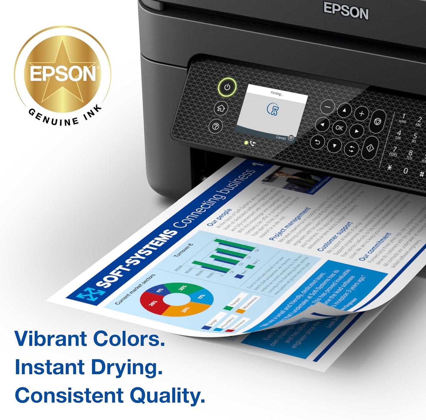 EPSON 232 Claria Ink Standard Capacity Black & Color Cartridge Combo Pack (T232120-BCS) Works with WorkForce WF-2930, 2950 and Expression XP-4200, 4205