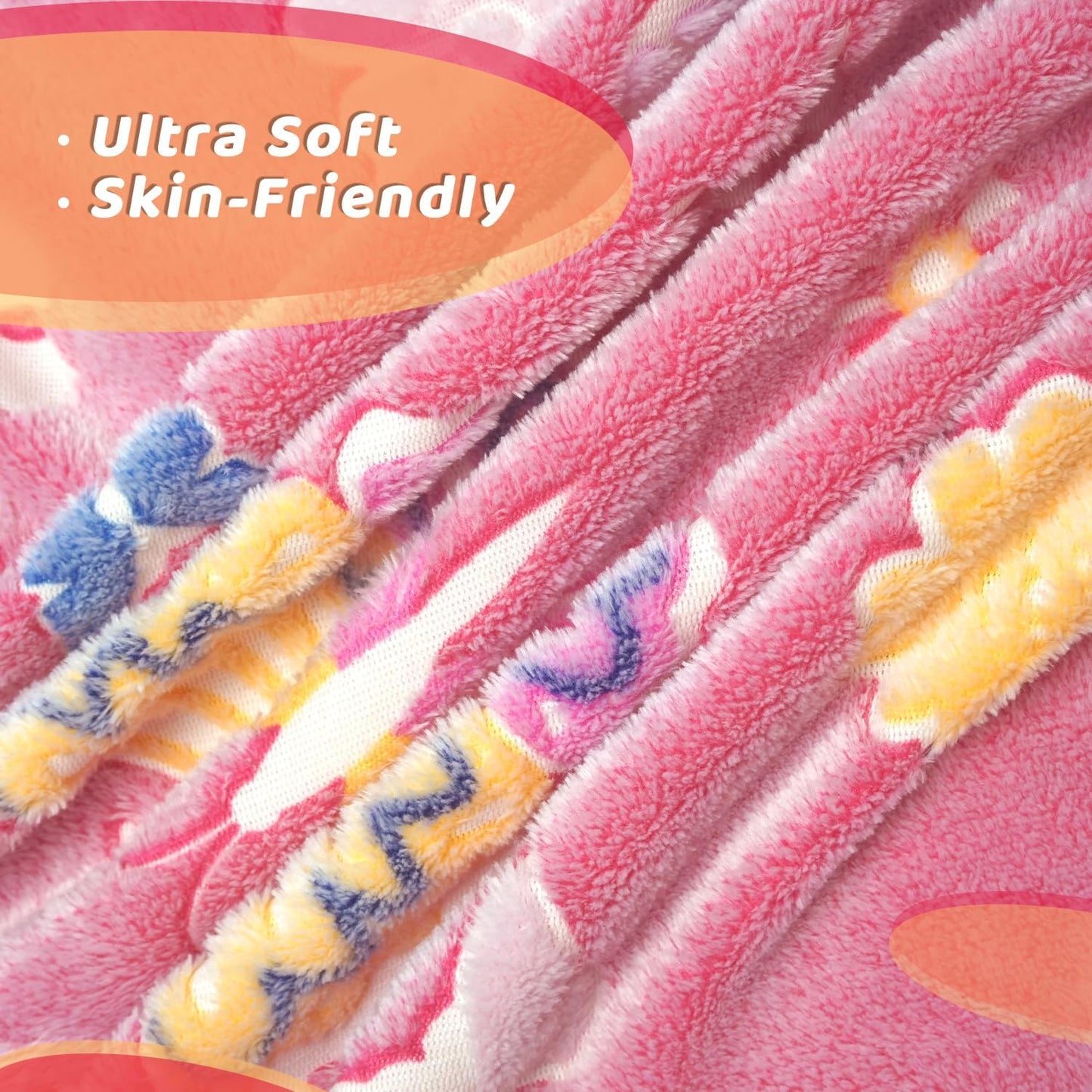 Glow in The Dark Pink Butterfly Blanket for Girls Fuzzy Cozy Warm Soft Fleece Glowing Throw for Couch Bed Sofa Unique Birthday Gifts Blankets for Teens(Butterfly,50X60)