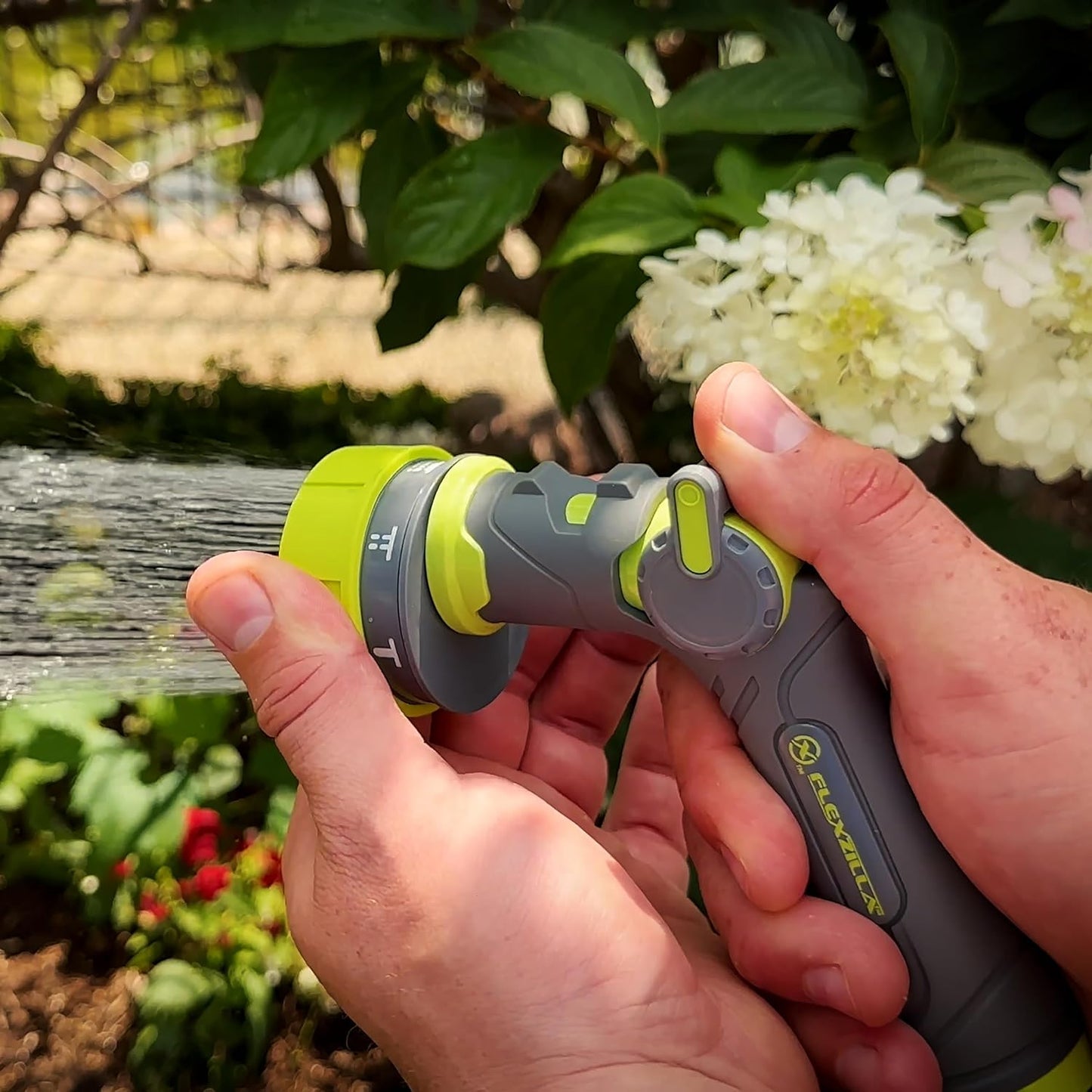 Flexzilla 7-Pattern Adjustable Flow Garden Hose Nozzle Sprayer with Easy to Use Thumb Control, Lightweight & Durable
