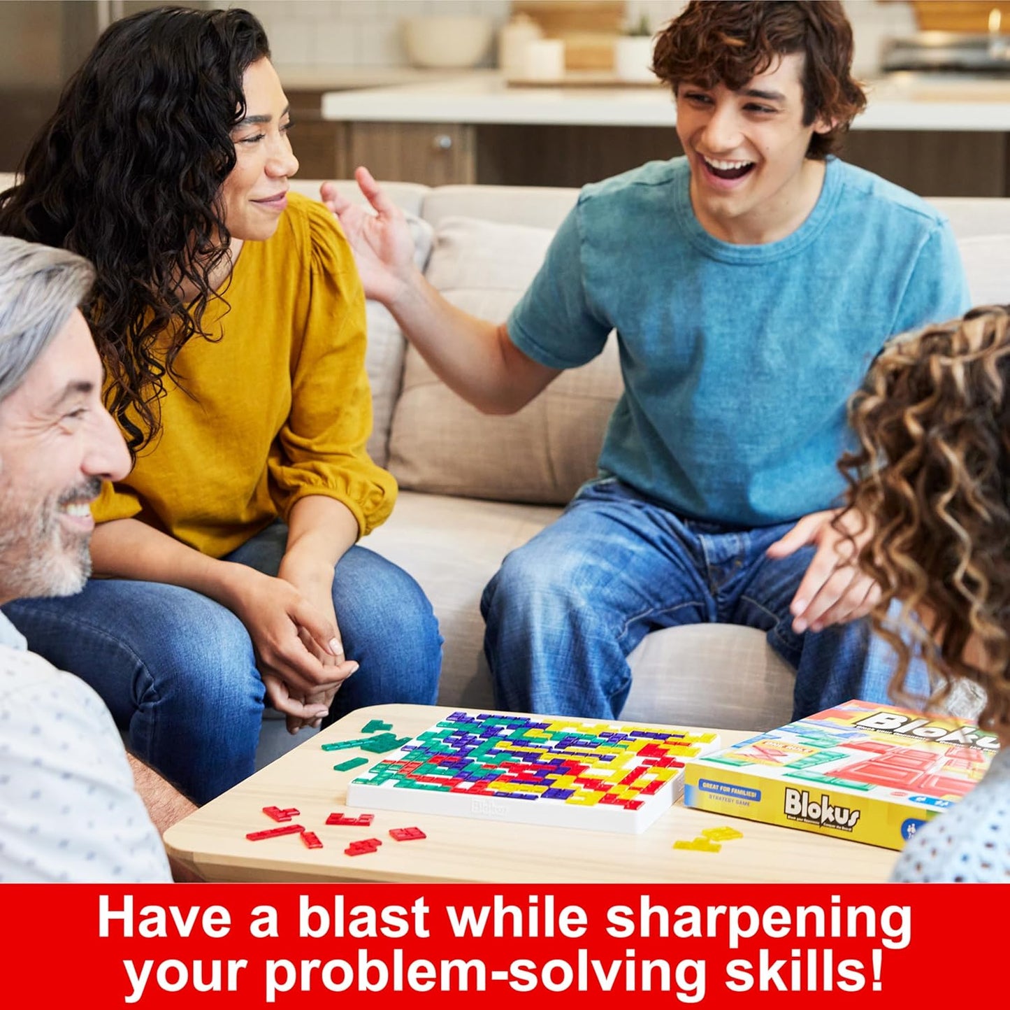 Mattel Games Blokus Strategy Board Game for Kids & Families with Color Blind Accessible Pieces & Just One Rule