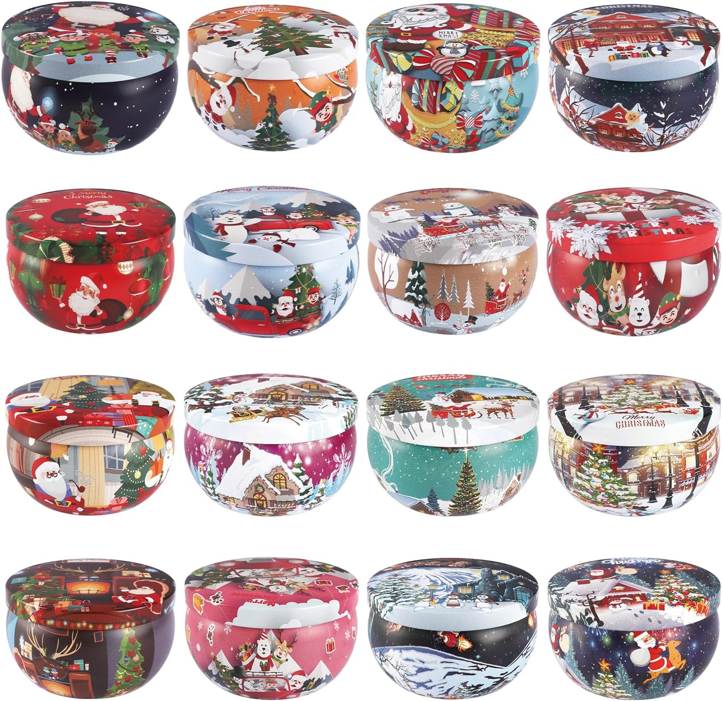 16Pack Christmas Scented Candles Gift- Aromatherapy Candle-Soy Wax-Long Lasting Burn time, Christmas Thanksgiving Gifts for Women，Advent &Home Decor.