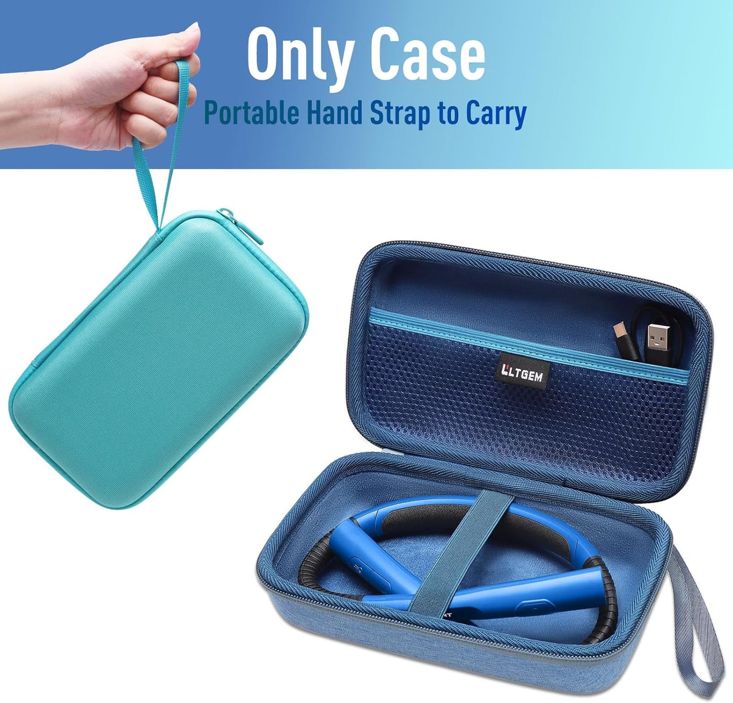 LTGEM Neck Light Case Compatible with Glocusent/Gritin/EastPin/Vekkia/Enclize/NIVAVA/LUXJET Neck Reading Light Cases, Book Light for Reading in Bed Cases,Grey (Case Only)