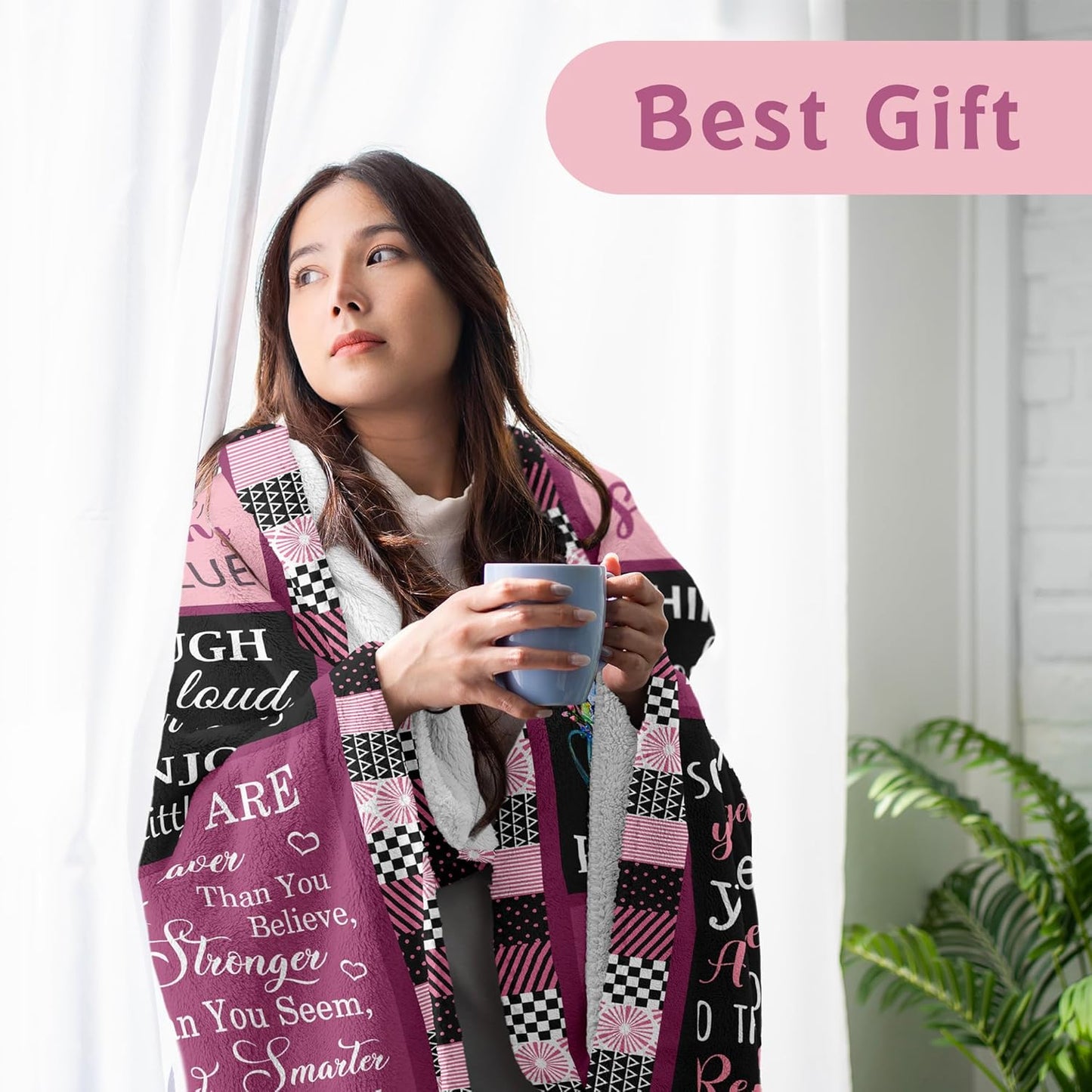 Lcobion Birthday Gifts for Women, Birthday Gifts for Woman Friendship, Gifts for Women Birthday Unique, Happy Birthday Blanket 50" X 60" for Her Woman Mom Wife Grandma Sister Friends Girls