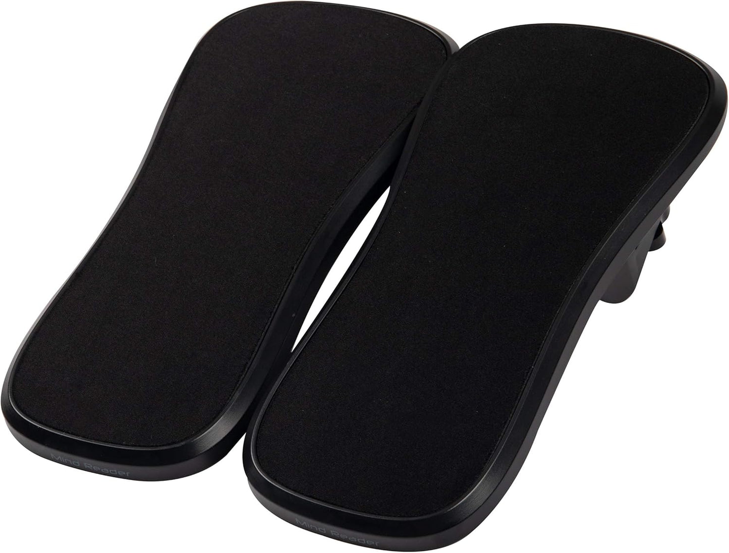 Mind Reader 2 Pack Wrist Rest Pad Clamps, Attaches to Desk, for Office, Computer, Laptop, Mac, Easy Typing Pain Relief, Black