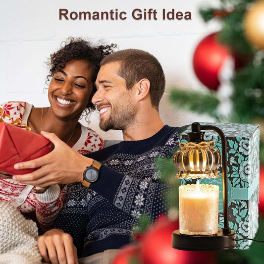 Candle Warmer Lamp with Timer, Dimmable Candle Lamp Wax Melt Warmer with 2 Bulbs, Electric Candle Warmer Lamp for Bedroom Living Room House Warming Gifts for Women Mom
