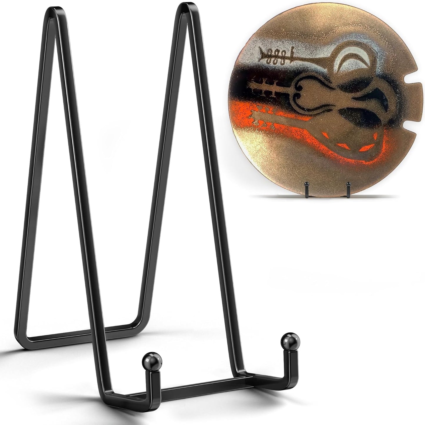 3 Pack10 Inch Large Plate Stands/Holder for Display, Metal Small Easels Picture Stand for Book, Platter, Plaque, Photo Frame, Table top Art