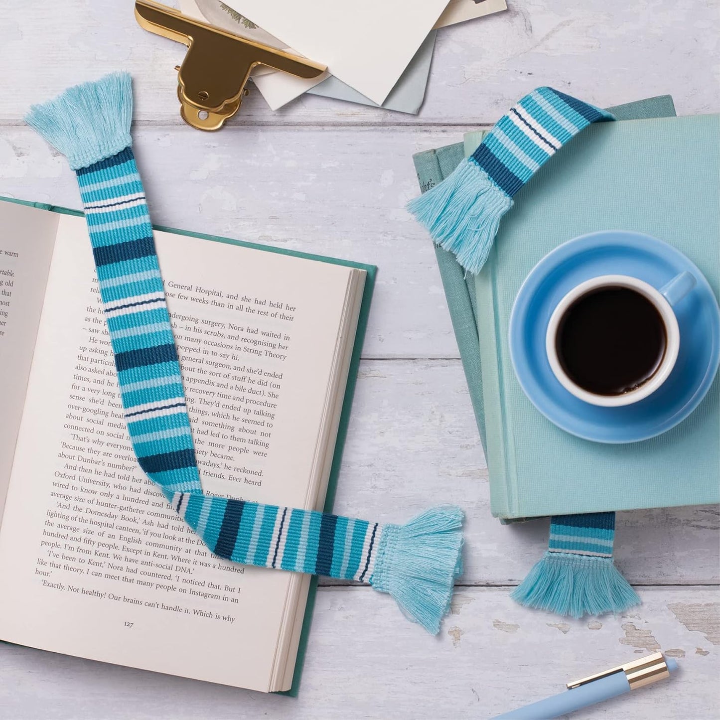 IF USA 32912 Book Scarf Bookmark - All The Blues