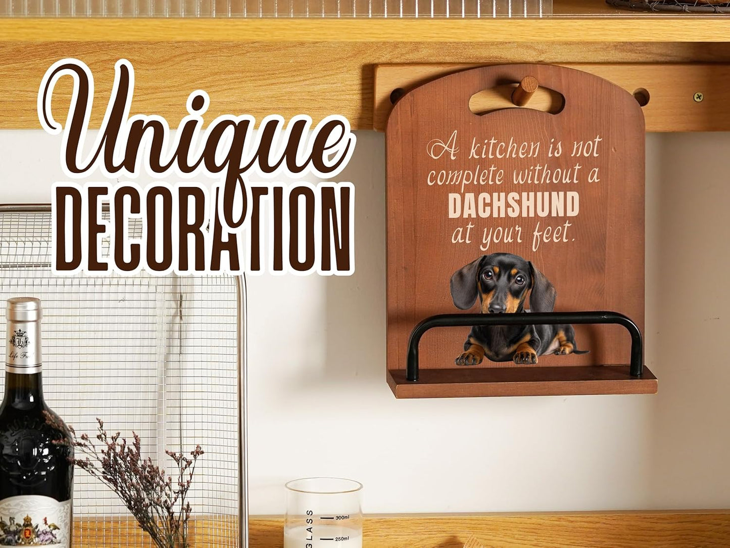InnoBeta Dachshund Gifts for Women, Cookbook Stand for Kitchen Counter, Perfect Gifts for Dachshund Lovers on Birthday, Adjustable Tablet Recipe Book Holder, Unique Kitchen & Home Decor