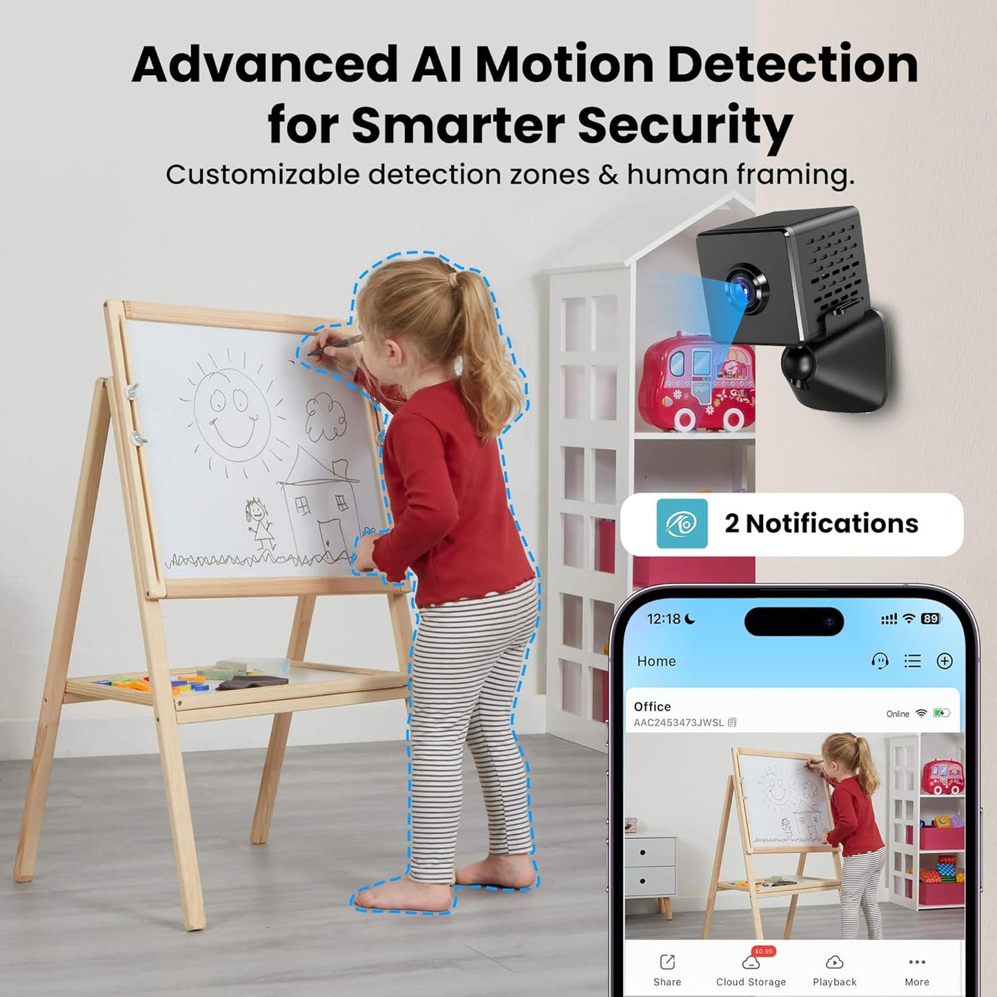 Spy Camera, 4K Hidden Camera with Live View, Plug-in Mini Camera with 24/7 Recording, Nanny Cam with Motion Alerts, Cloud & TF Storage, Night Vision Spy Cam, Wired Indoor Cameras for Home Security