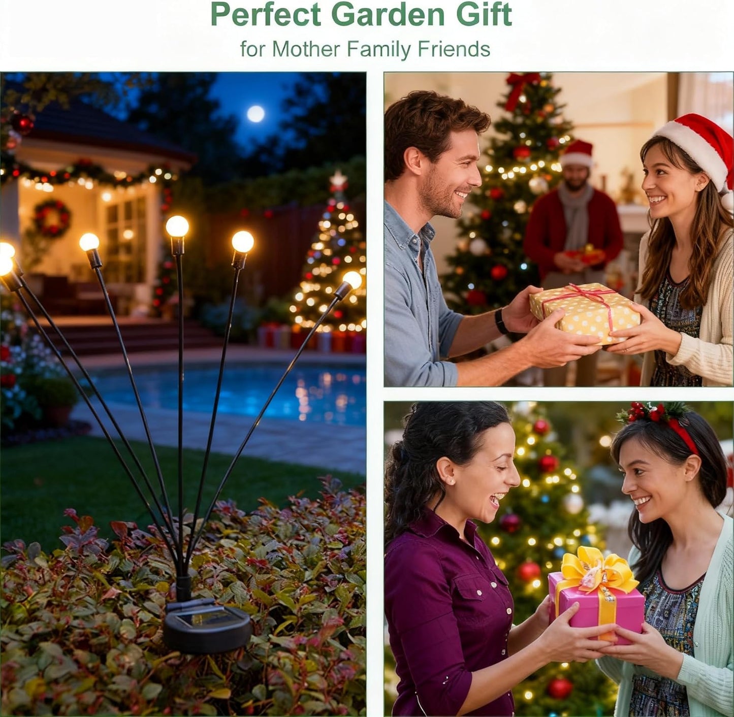 Solar Lights Outdoor, 6 Pack Solar Garden Lights, Firefly Lights, Garden Decorations for Yard Patio Pathway Lawn, Gifts for Mom Women