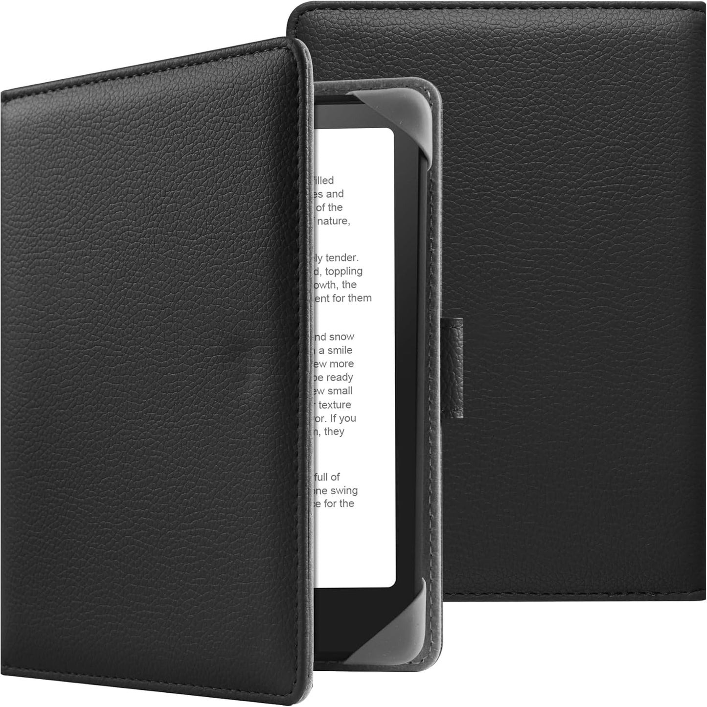 Universal Case for 6-6.8 inch E-Book Reader Compatible with 6.8" Kindle Paperwhite/6-6.8" Kobo Clara HD/Kobo Clara 2E,6" EReader Protective Cover Built-in Pocket,Black