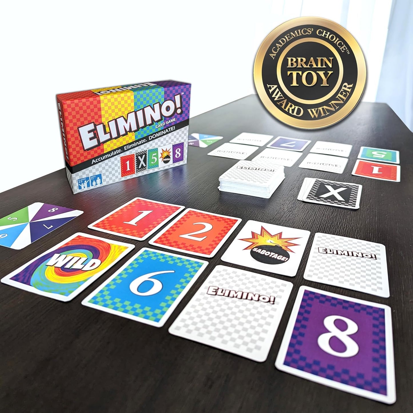 Elimino Family Card Game – Fast & Simple Gameplay That Brings Everyone Together | Easy to Learn, Ages 7+, Great for Kids, Parents & Grandparents