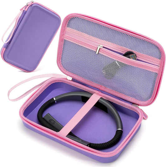 Case for Glocusent Vekkia LITOM LEDGLE TAKKUI TSINGREE Reading Light, Neck Book Light Carrying Box for Reading in Bed, LED Book Light Storage with Pocket for USB Cable (Case Only)- Purple