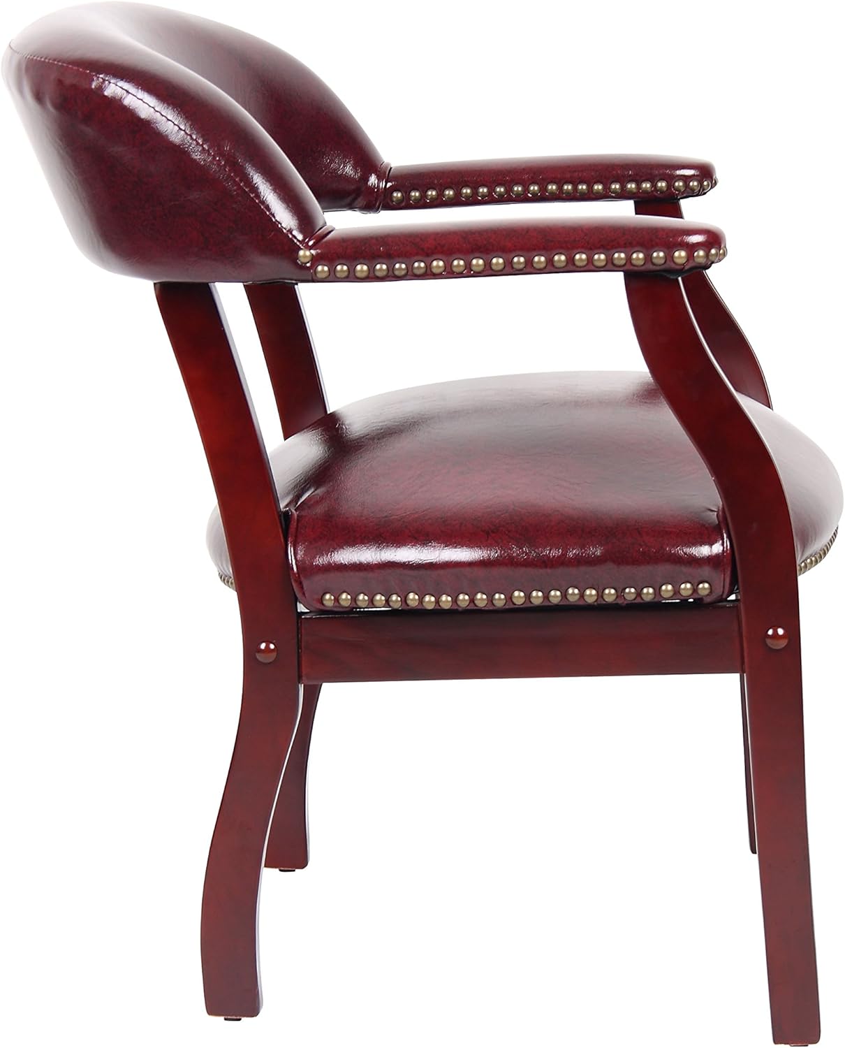 Boss Captain’s Chair In Burgundy Vinyl