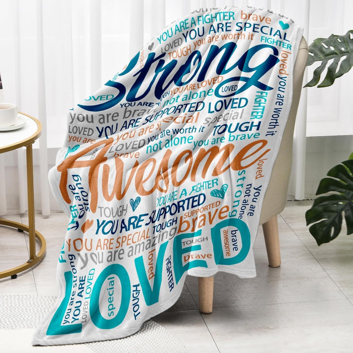 Inspirational Get Well Blanket – Super Soft Healing Throw for Women, Perfect Cancer Care Gift for Mom or Adults Recovering from Surgery 50"x60"