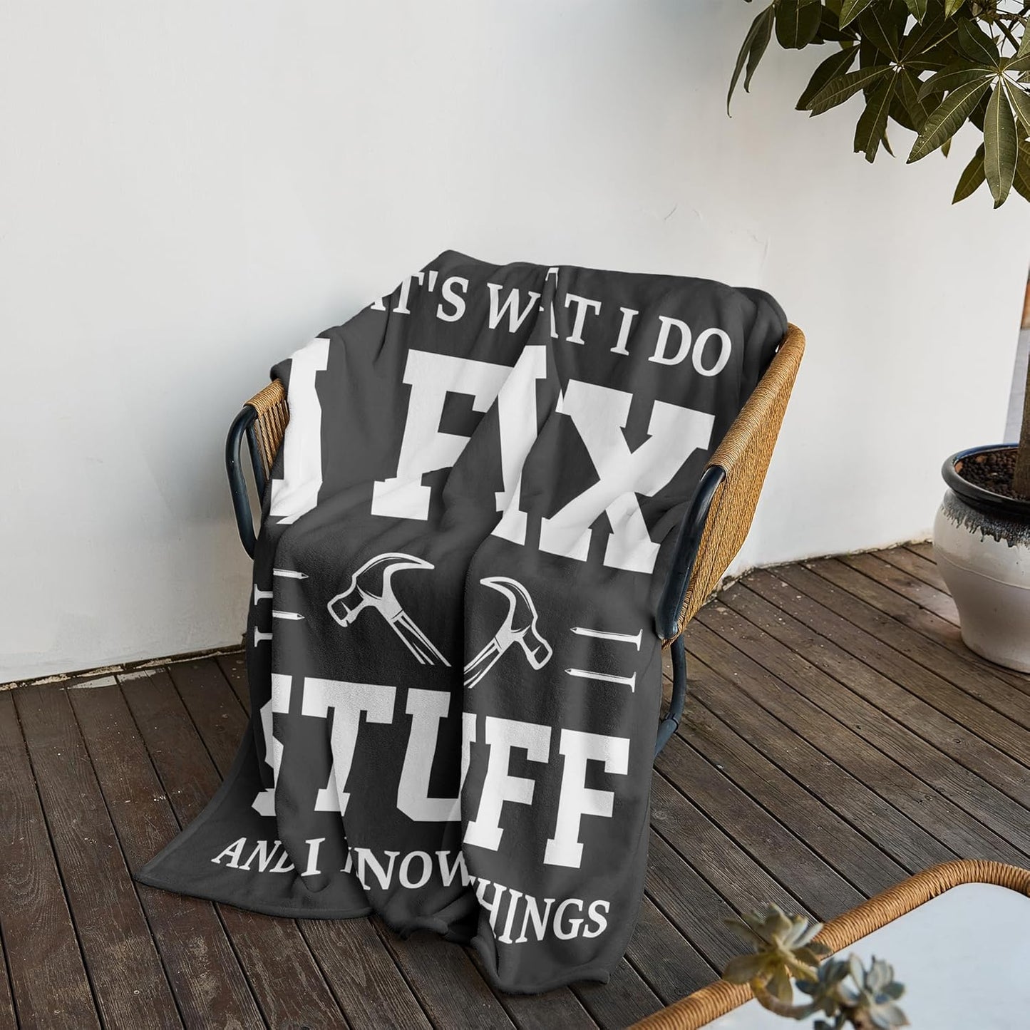 Blanket 60" X 80" for Men - Birthday, Anniversary, Dad Gifts - Unique Throw for Him/Husband/Grandpa - Gag Gift Ideas