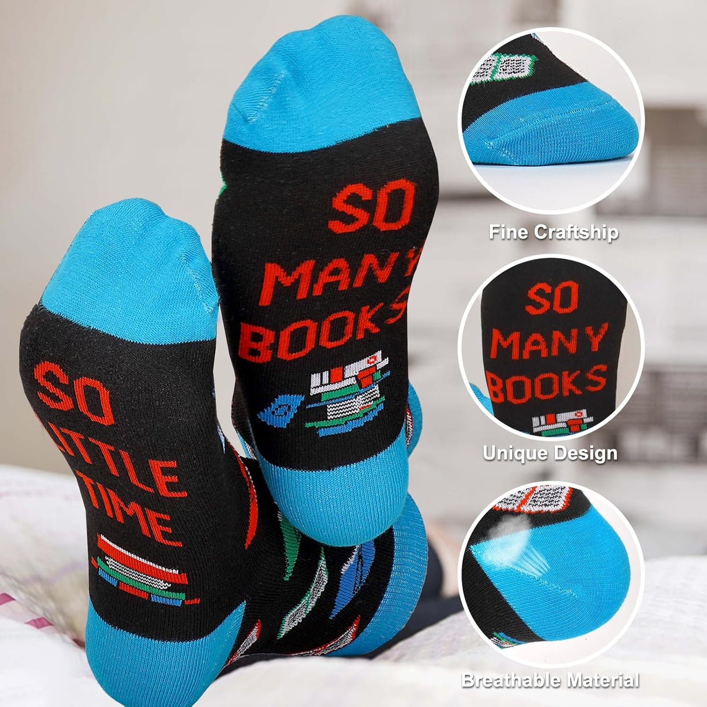 Book Lovers Gift Set, 8 PCS Readers Set With 20 oz Tumbler, Lid, Straw Brush, Canvas Tote Bag, Socks, Key Chain, Thanks Card, Gift Box - Book Accessories Reading Idea for Women Girl