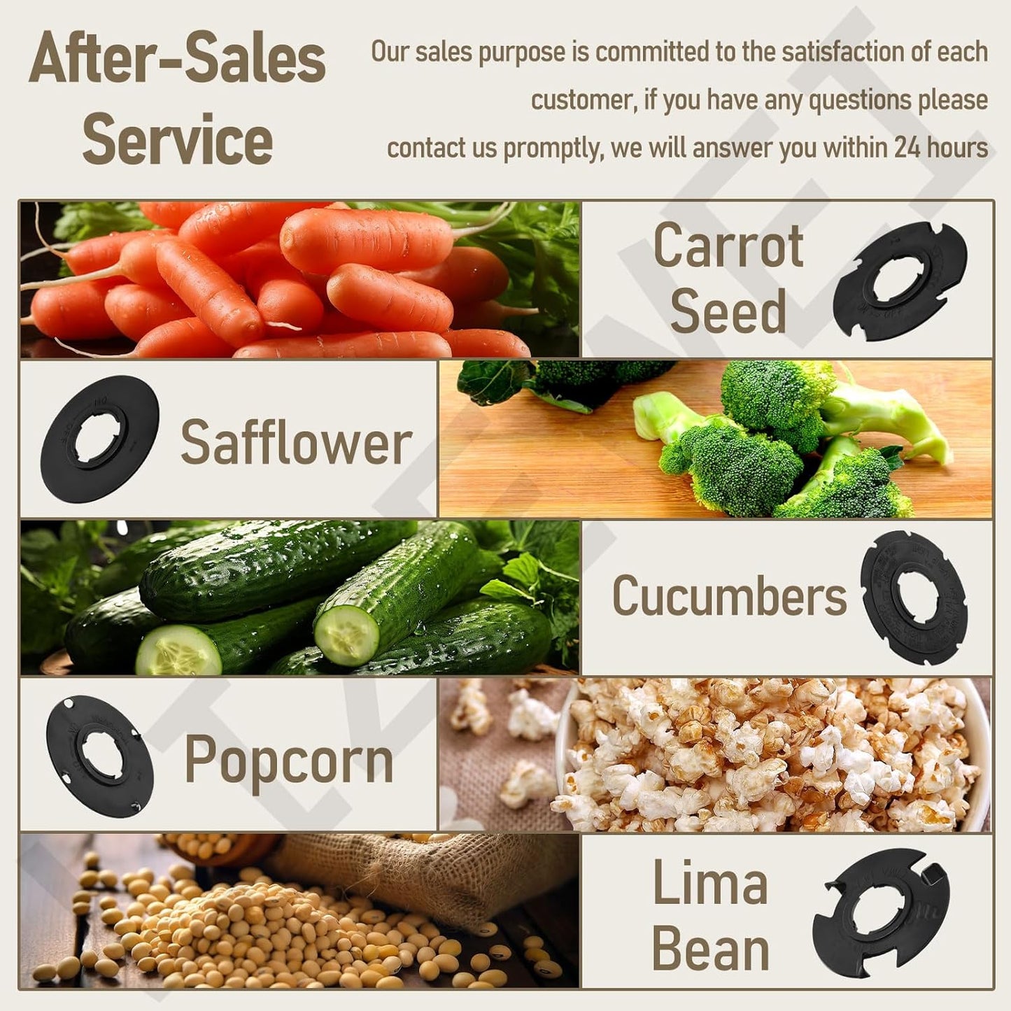 60009 60010 Optional Seed Plate 12 Set for EarthWay 10001 1001-B Garden Seeder Plants, Earth-Way Seed Plates, Works for Sweet Corn, Radish, Leek, Asparagus, Spinach, Carrot, Beans and More