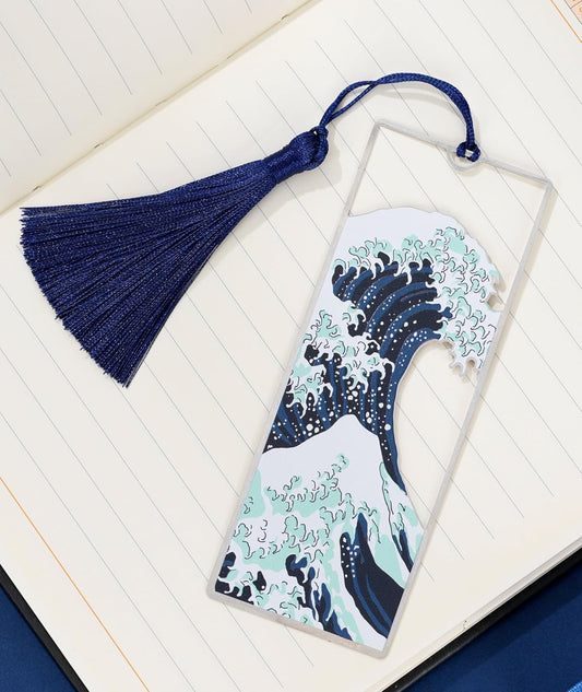 Metal Bookmark The Great Wave Off Kanagawa by Hokusai, Artistic Bookmark, Japanese Art, Gift for Book Lovers, Writers, Readers, Teachers, Children, Teens, Men, WomenQ