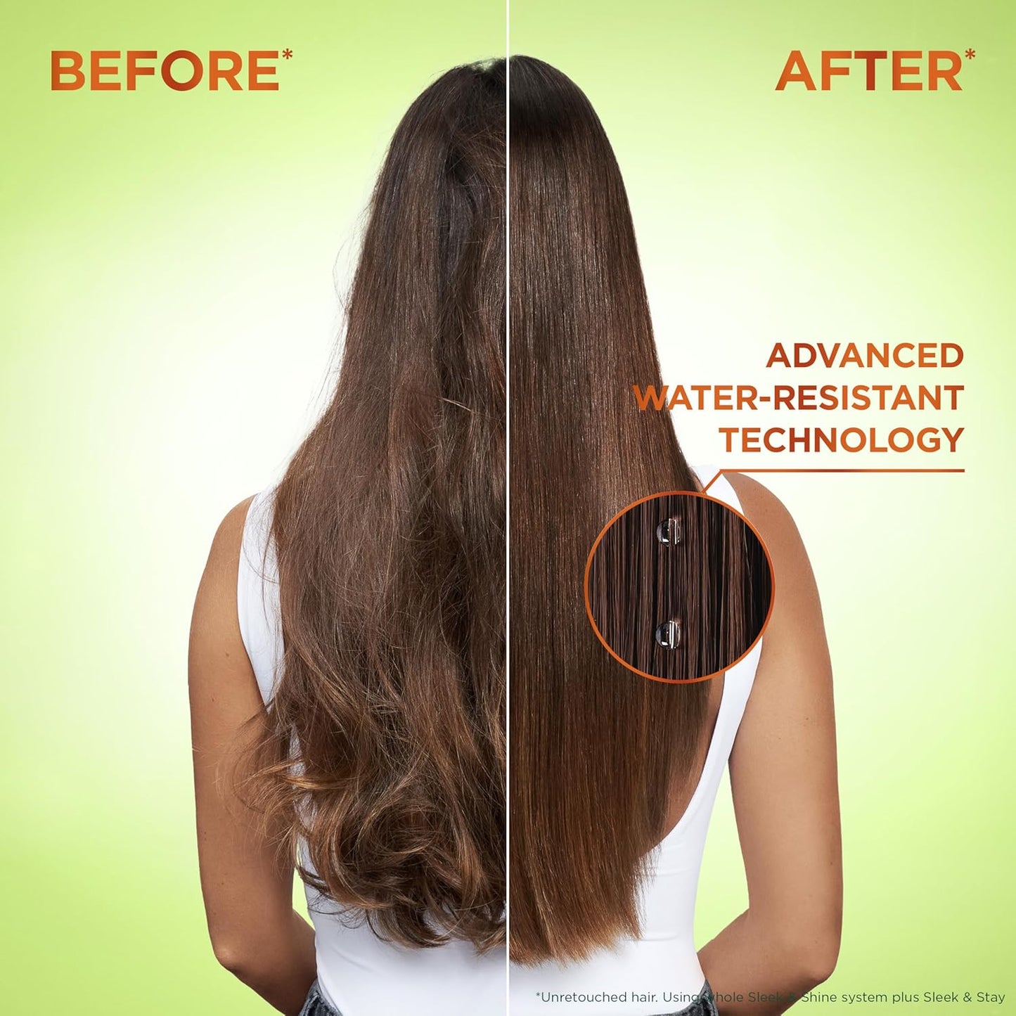 Garnier Fructis Sleek & Shine Shampoo (22 Fl Oz) + Conditioner (21 Fl Oz) Set for Frizzy, Dry Hair, Plant Keratin + Argan Oil (2 Items), 1 Kit (Packaging May Vary)