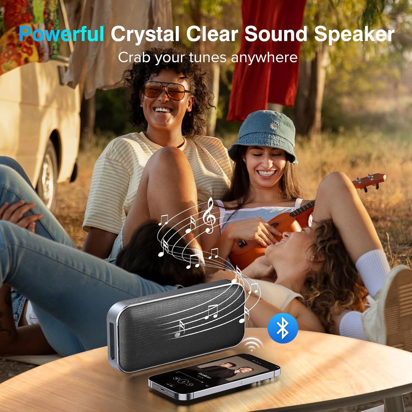 AFK Bluetooth Speaker with Portable Charger,Wireless Speaker with 22.5W Fast Charging Battery Pack for Outdoor,Travel,Home,Holiday Birthday Gifts