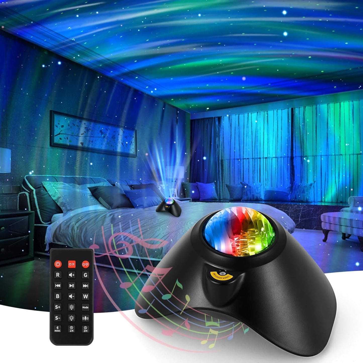 Galaxy Projector, Northern Galaxy Light Aurora, Star Projector with Timer and Remote Control, Night Lights LED for Bedroom Room Decor, Gifts for Kids, Adults, Christmas, Birthday