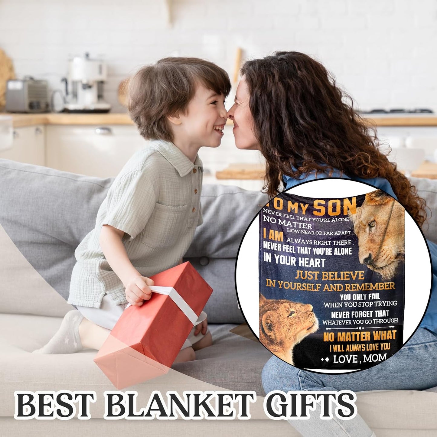 Gifts for Son, Son Gifts from Mom, Birthday Gift for Sons Adult, Sons Gift for Birthday Christmas Fathers Day Graduation Valentines Day Ideas Gifts for MySon Fleece Blanket 60"×50"