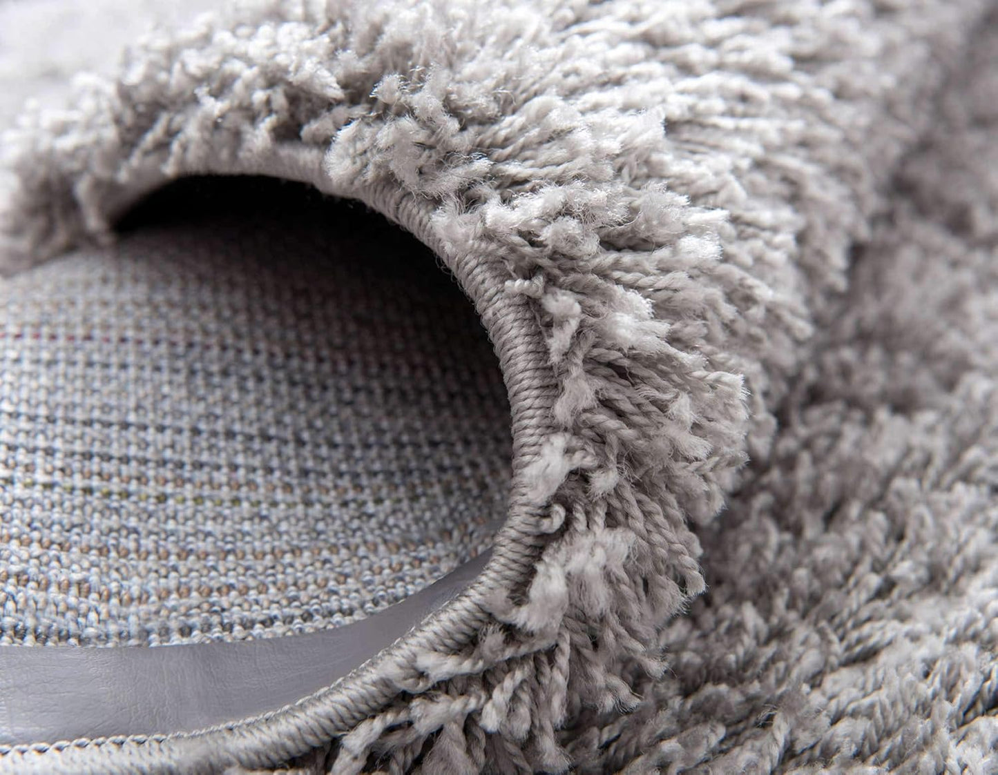 Unique Loom Solid Shag Collection Area Rug (2' 2" x 3' 1" Rectangle, Cloud Gray)
