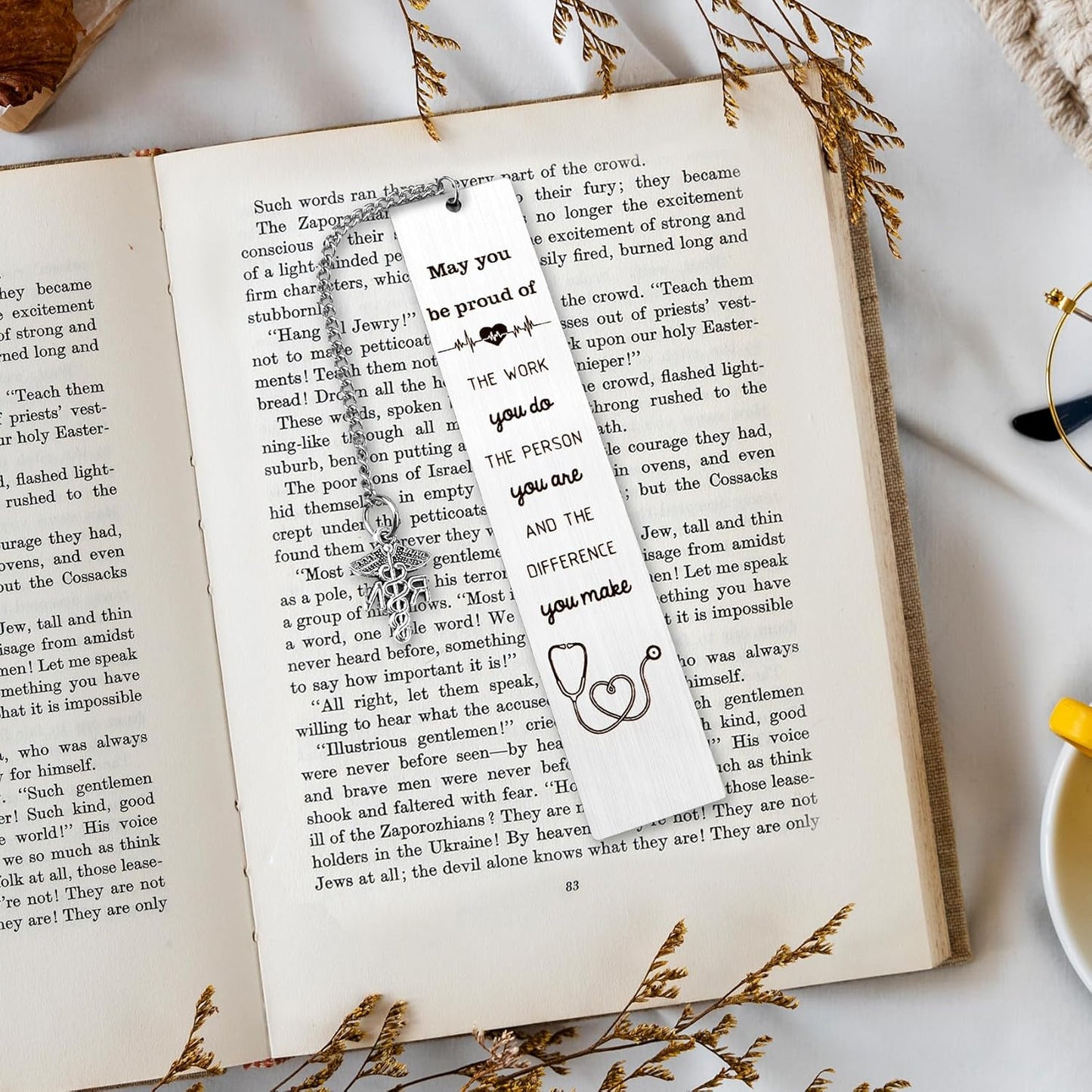 Nurse Appreciation Gifts for Women Reading Lovers Metal Bookmark Book Accessories Nurses Week Nursing Student School Nurse Gifts RN Practitioner Graduation Retirement Christmas Birthday Gift