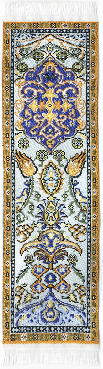 Oriental Carpet Bookmarks Kajara - Authentic Woven Carpet - Rug Bookmarks - Beautiful, Elegant, High Quality, Woven Cloth! Best Gifts for Men Women Adults Teens Teachers & Librarians!