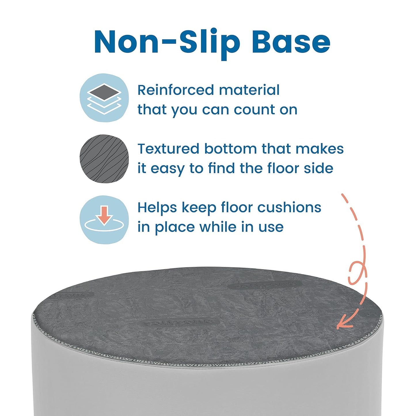 ECR4Kids SoftZone Floor Cushions, Round, Flexible Seating, Red, 6-Piece