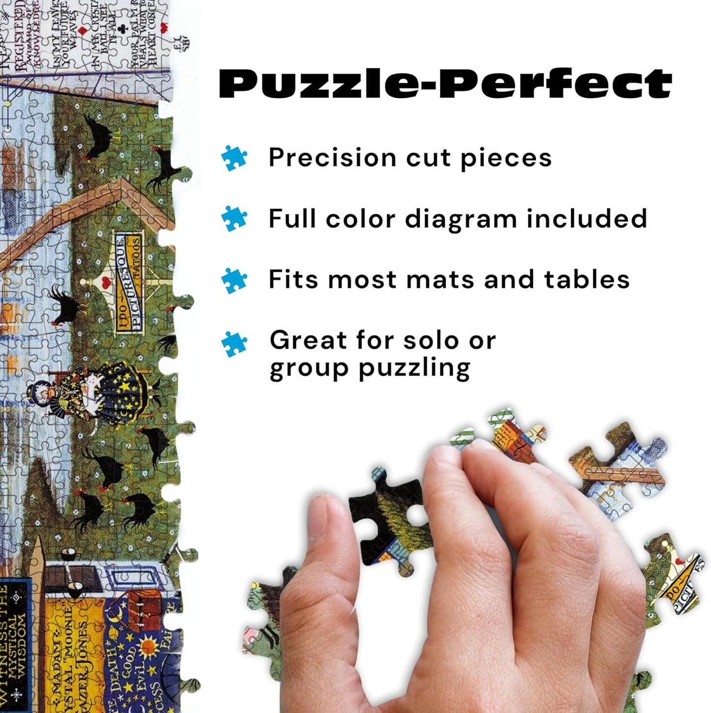 Buffalo Games – Charles Wysocki Know It All 1000 Piece Jigsaw Puzzle, Americana Folk Art Puzzle for Adults