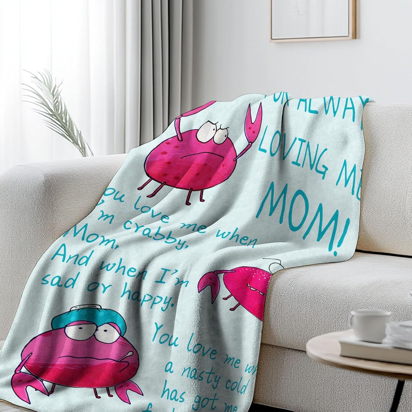 Gifts for Mom, Birthday Gifts for Mom from Daughter, Mother Gifts for Mothers Day Christmas Valentines Day, Soft Throw Blanket from Son for Sofa Couch 50" x 60"