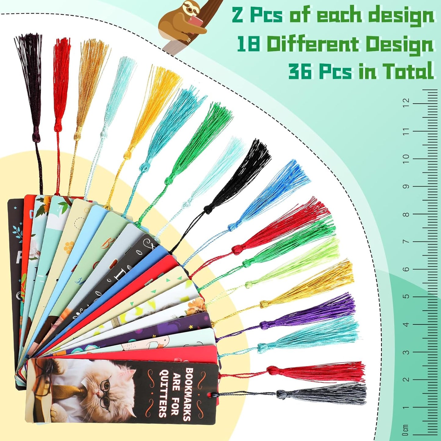 36 Sets Funny Bookmarks with Tassel Fun Bookmarks for Adults Can't Touch This Marks for Reading Bookworm Bookish Nerd Gifts for Female Friends Women Book Lovers Reading Present