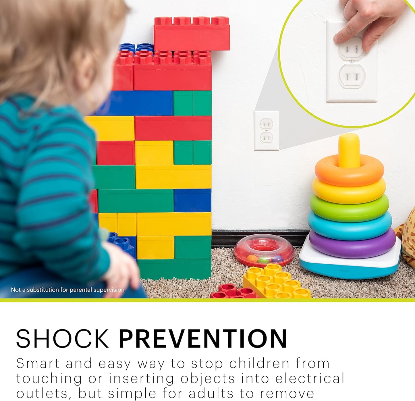 Power Gear Outlet Covers Baby Proofing Child Proof Plug Covers for Electrical Outlets Easy Install Outlet Plug Covers UL Listed Shock Prevention Clear 51175 30 Count