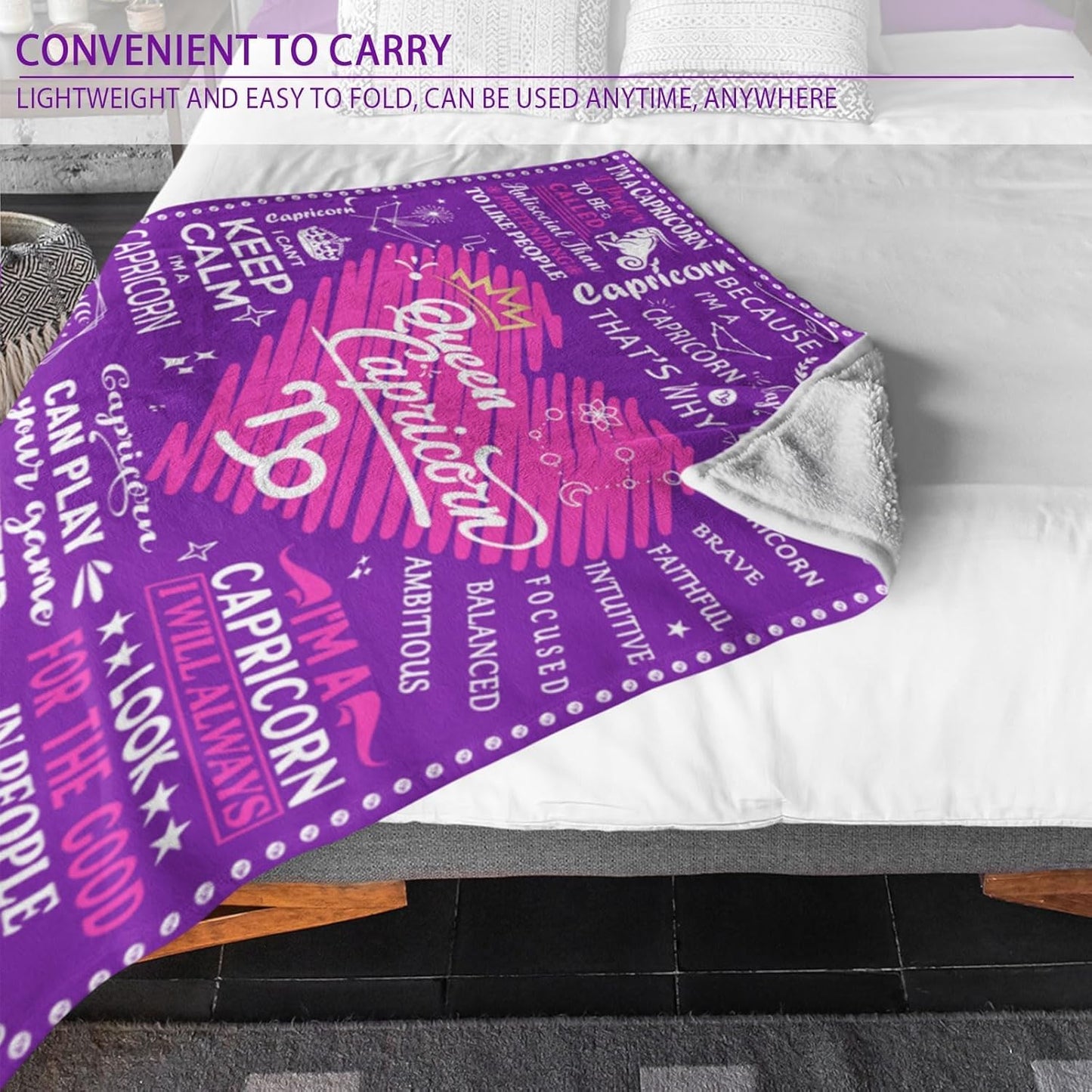 Capricorn Gifts for Women - Capricorn Zodiac Gifts - Capricorn Birthday Gifts - Astrology Gifts for Women - Zodiac Gifts - Constellation Horoscope Sign Gifts - Capricorn Gifts Blanket 60"x50"
