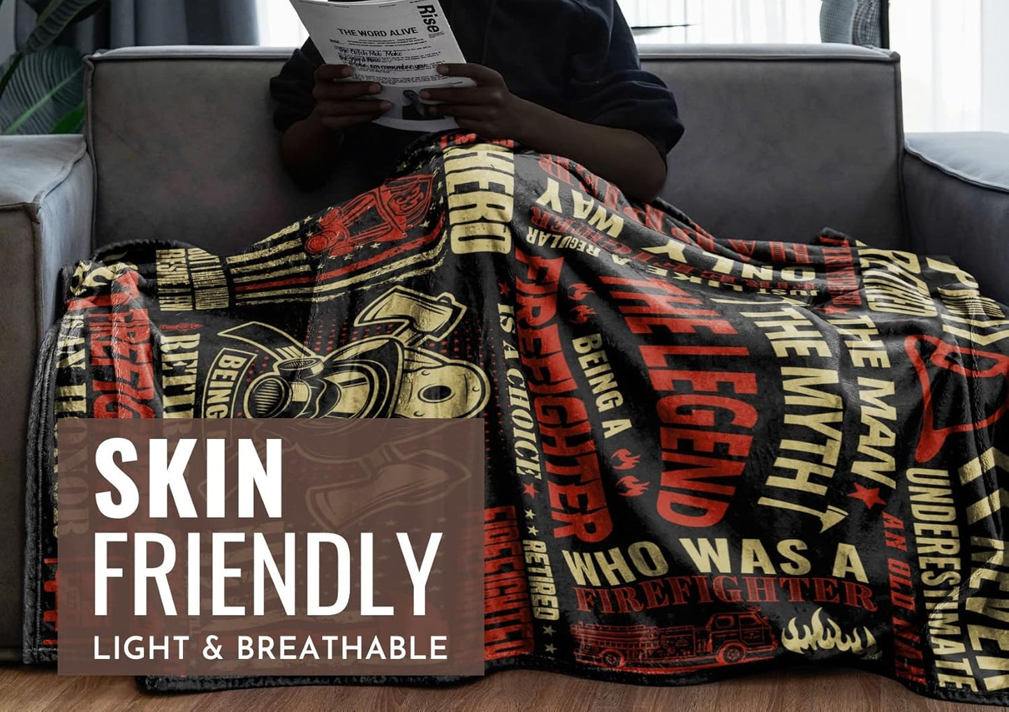 Retired Firefighter Gifts for Men, Retirement Throw Blanket for Fireman 65" x 50" - Being A Retired Firefighter is an Honor