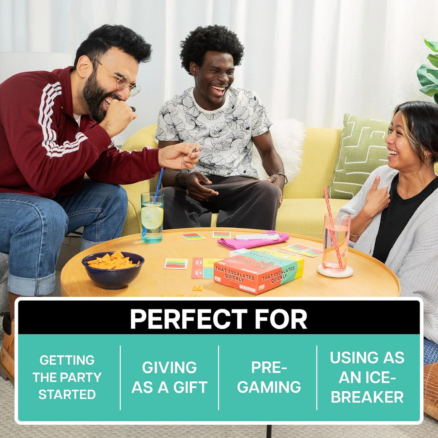 That Escalated Quickly by Exploding Kittens, 2-8 Players - Ages 10+ - 15 Minutes to Play - Hilarious Cooperative Card Game for Family Game Night, Party, Adult and Teen