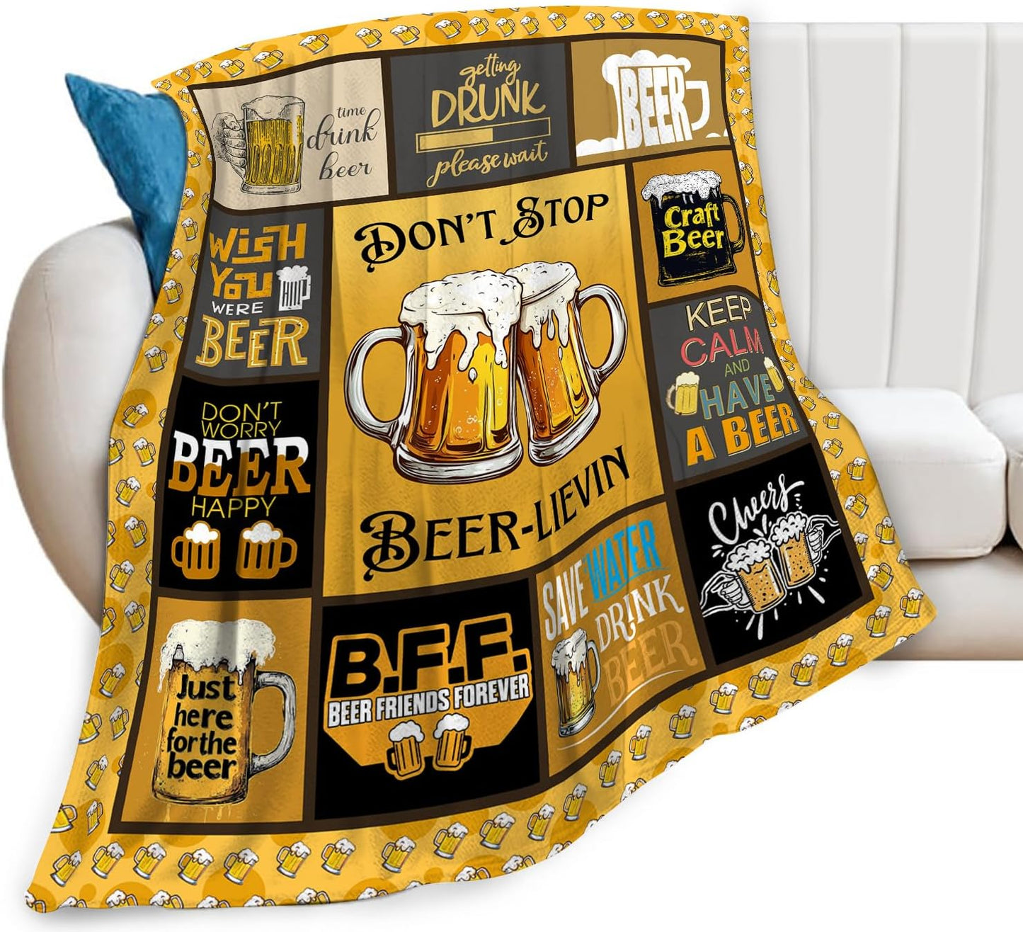 Funny Blanket Cheer Throw Blankets Gifts for Men Women Super Soft Flannel Lightweight Fluffy Plush Fuzzy Fleece Blanket for Party Bed Sofa Bedding 40"X50"