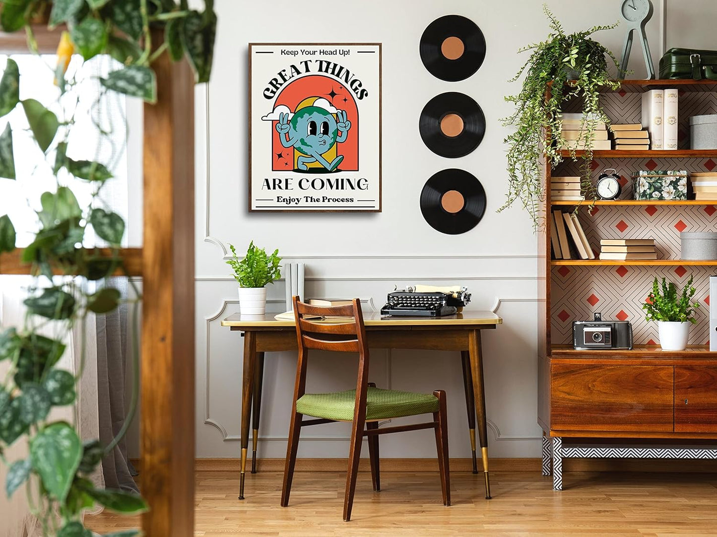 Retro Poster Wall Art Print, Positive Quote Funny Motivational Inspirational That Girl Room Decor Aesthetic For Teen Girls , College Apartment Dorm Bedroom, Cute Trendy Wall Decor, 60s 70s 80s Poster