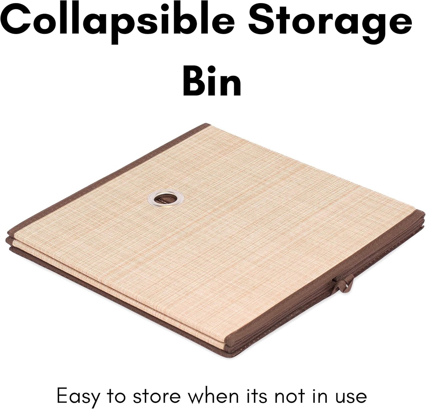 Internet's Best Canvas Storage Bin - 2 Pack - Brown - Box Container