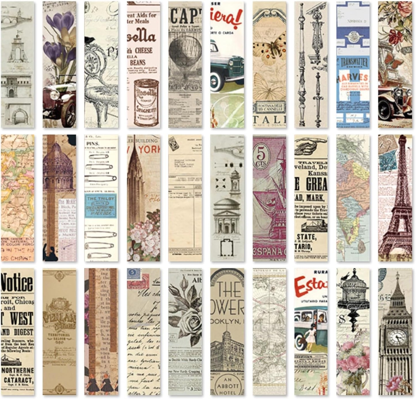 Generic 30PCS Vintage Aesthetic Bookmarks for Reading Women, Retro Natural Butterfly Flower Boxed Cardboard Paper Bookmarks Gifts for Book Lovers (B - 30 PCS)