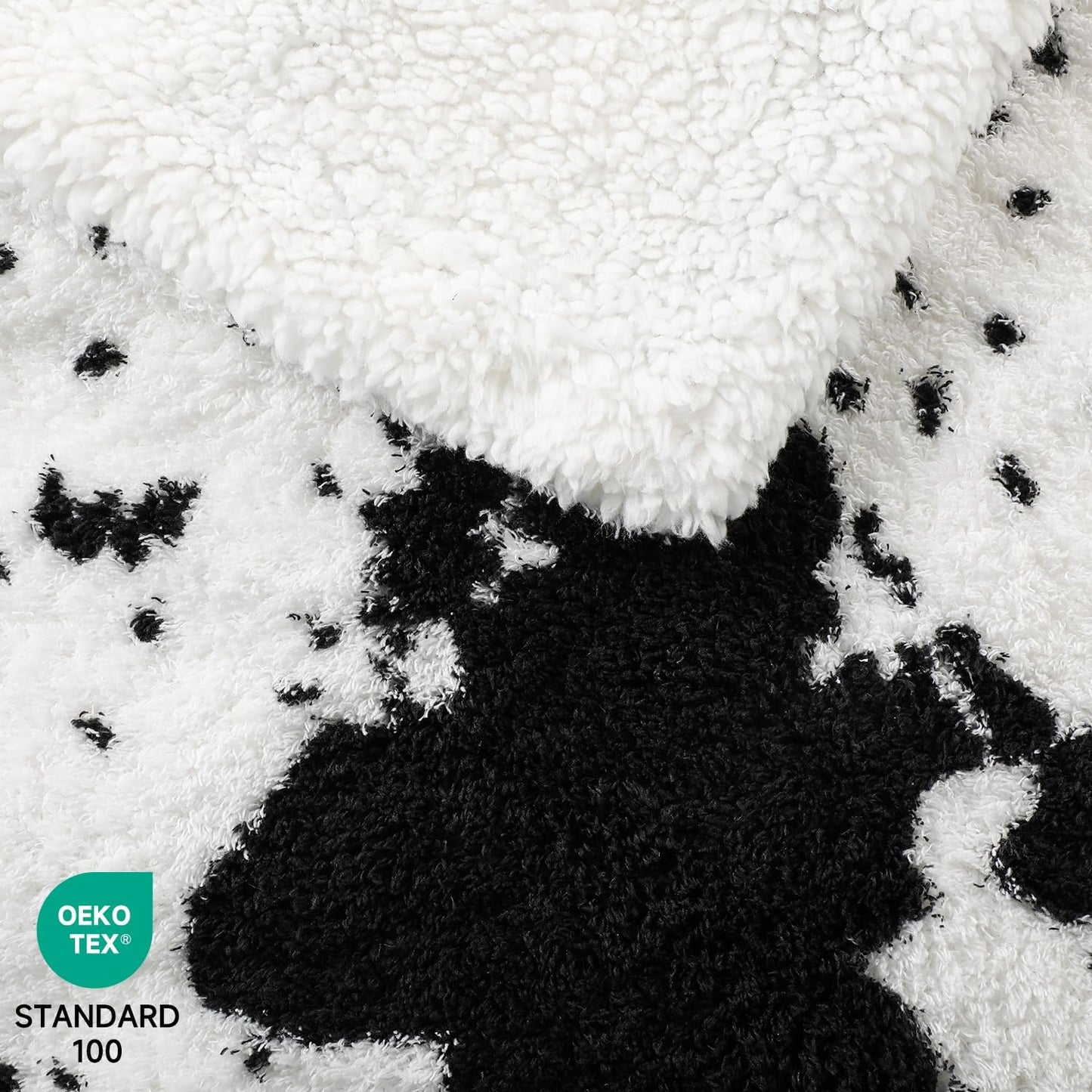 Cow Print Electric Blanket - Full Size Cozy Soft Knitted Sherpa Heated Blanket with 4 Heat Levels & 10 Hours Auto-Off, Overheating Protection, Warm Gifts, 72"x84"