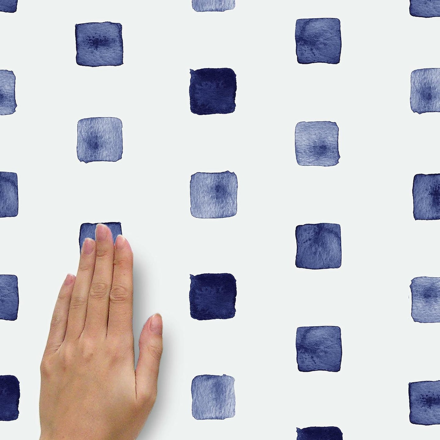 RoomMates RMK4885SCS Blue Watercolor Blocks Peel and Stick Wall Decals