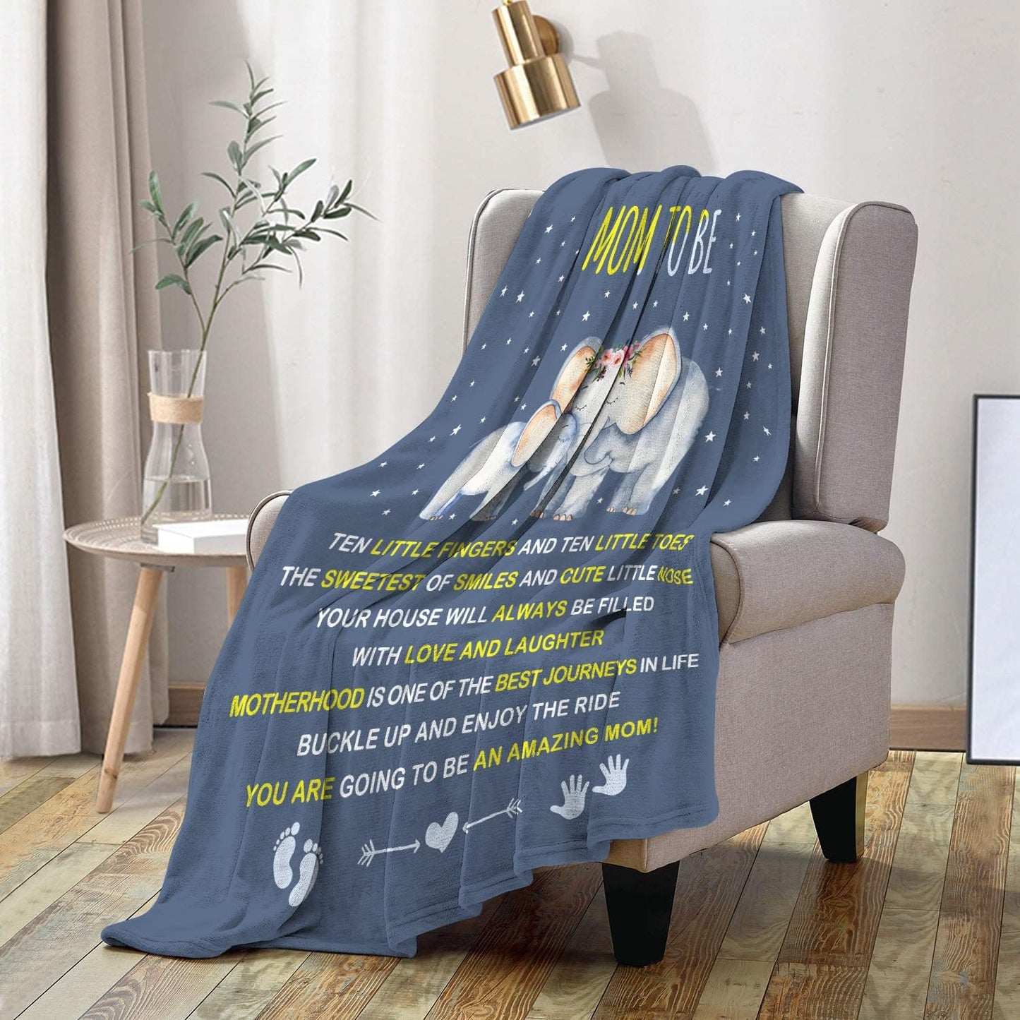 New Mom Gifts, Mom to be Gifts, First Time Mommy Present, Gender Reveal Blanket for New Moms - 60" X 50"