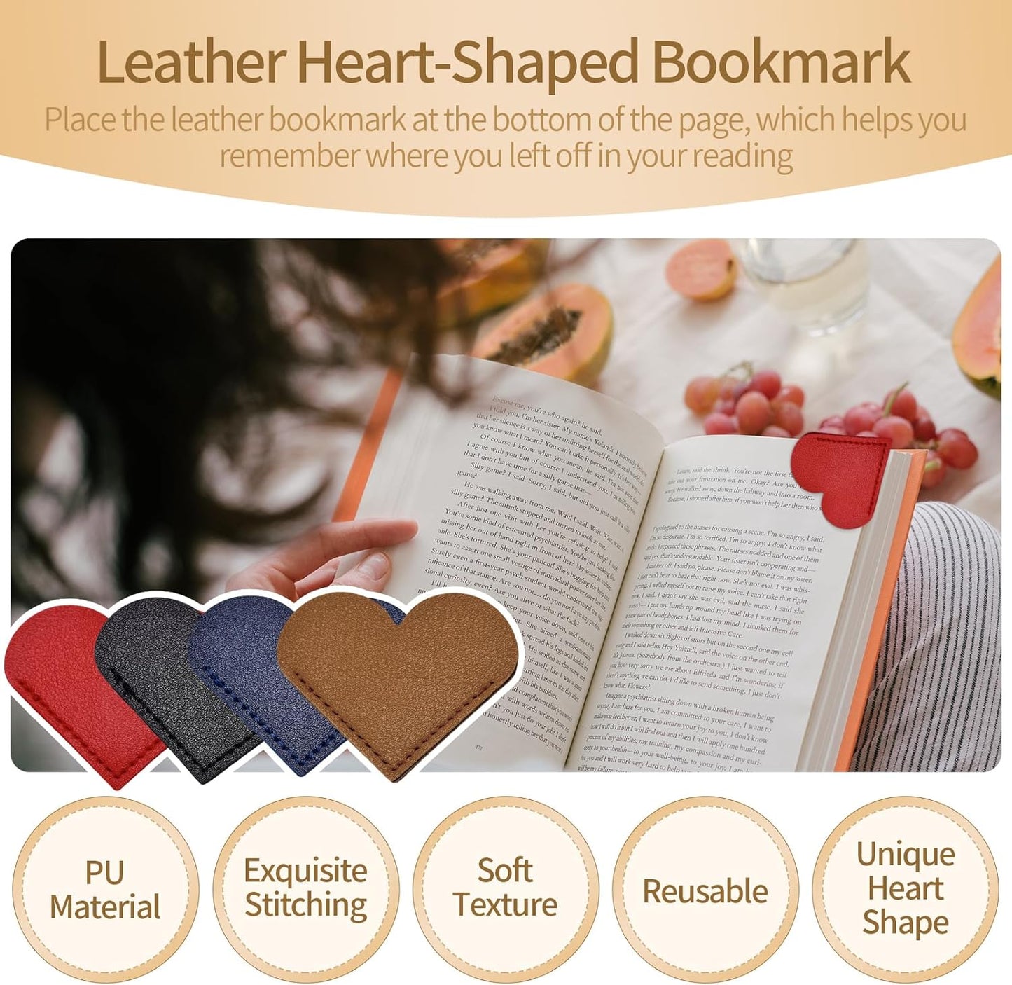 Books Read This Year Counter Decorative Signs with 4PCS Heart-Shaped Bookmarks, Reading Tracker Sign, Beautiful Book Decor for Home Library, Bookshelf & Wall, Gift for Book Lovers, Librarians,Teachers