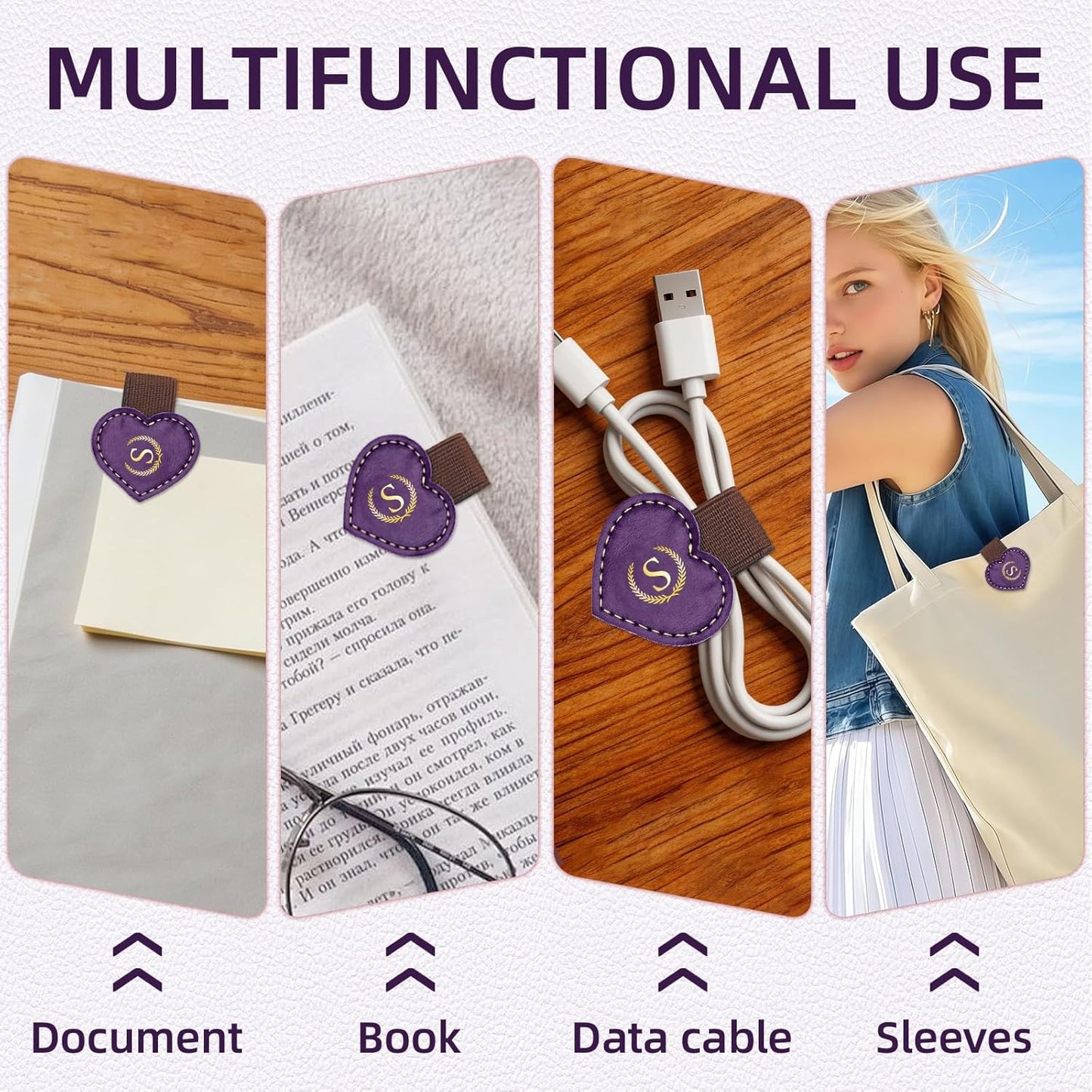 Bygone Mark Bookmark with Pen Holder,Personalized Magnetic Leather Bookmark,Vintage Magnetic Book Mark,PU Bookmarks,Clip Book Accessories,Gifts for Women Men-S
