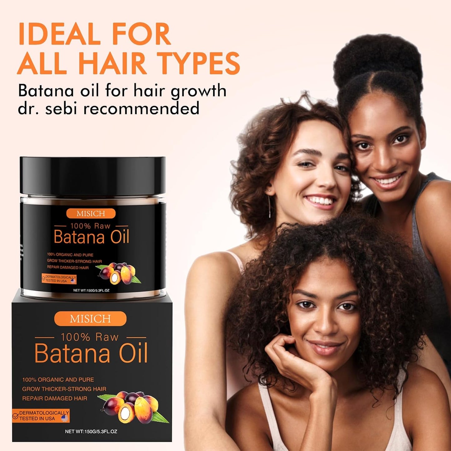 Raw Batana Oil for Hair Growth, 100% Natural Pure Botana Oil Paste from Honduras, Unrefined Organic Batana Hair Mask for Prevent Hair-Loss, Enhances Thickness for Men & Women 5.3 oz