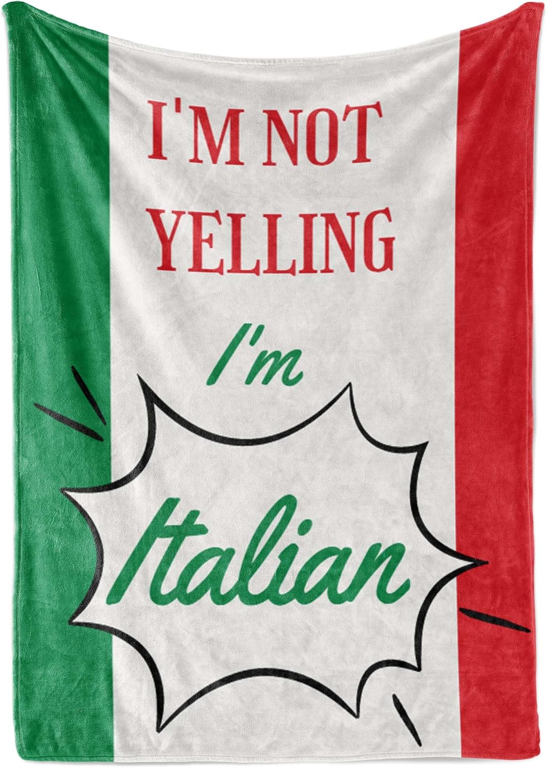 InnoBeta Italian Gifts Blanket, Flannel Throw Blanket for Men, Funny Unique Birthday for Him